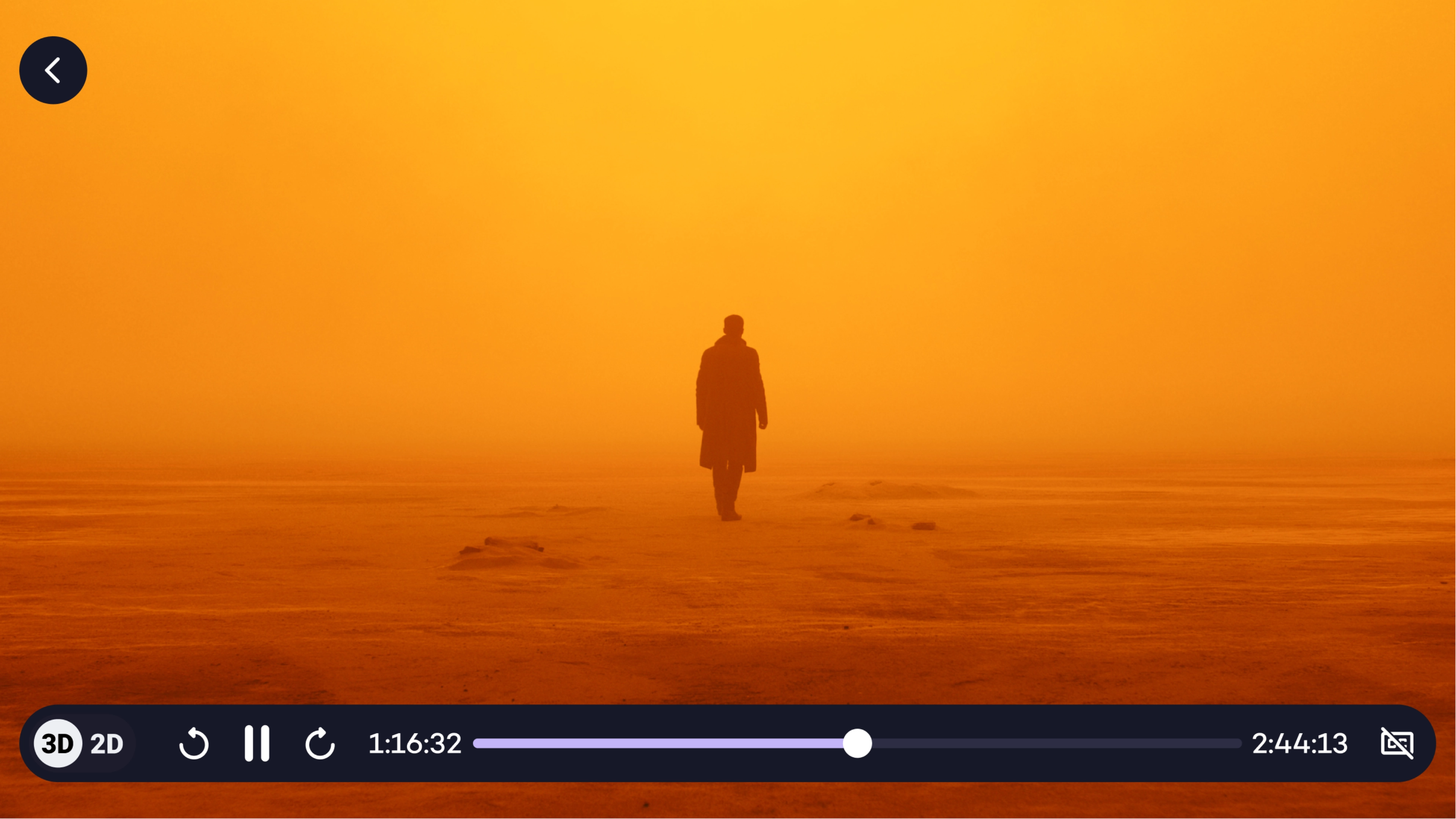 Player controls showing the 2D/3D toggle